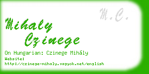 mihaly czinege business card